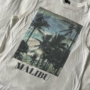 🌟2/$14🌟 Urban Outfitters Corner Shop Malibu graphic muscle tank